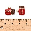 Alloy Enamel Pendants X-PALLOY-R155-01G-02-3