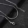 1.5MM 304 Stainless Steel Snake Chain Necklaces for Women Men STAS-V011-04C-P-1