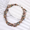 Bohemian Shell Chip 3 Layer Necklaces NJEW-C072-02B-1