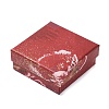 Floral Oil Painting Print Square Cardboard Jewelry Boxes CBOX-A010-01A-05-2