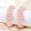 Bicone Natural Rose Quartz Beads Stretch Bracelets for Women BJEW-C097-05C-3