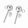 304 Stainless Steel Ear Stud Components STAS-I120-16C-P-2