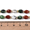 Natural Ruby in Zoisite & Red Jasper & Flower Opal Beads Strands G-T144-21A-01-5