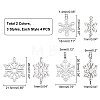 24Pcs 3 Style 201 Stainless Steel Snowflake Pendants STAS-DC0004-17-2