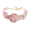 Natural Scallop Shell Bangles for Women BJEW-TA00748-3
