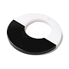 Black and White stitching Acrylic Pendants OACR-S143-01A-2