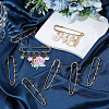 30Pcs Iron Brooch Findings IFIN-SC0002-10A-KCG-4