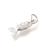 Rack Plating Brass Pave Natural Gemstone Fish Charms with Jump Rings KK-L225-013P-2