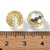 Half Plated Glass Beads EGLA-P059-02B-HP03-3
