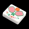 Pickleball Theme Silicone Focal Beads SIL-A012-03C-2