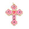 Brass Micro Pave Cubic Zirconia Pendants KK-Z153-19G-02-1