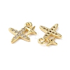 Brass Micro Pave Cubic Zirconia Charms X-KK-F872-13G-2