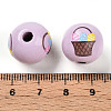 Easter Theme Printed Wood Beads WOOD-T032-22P-3