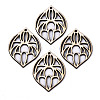 Unfinished Natural Poplar Wood Pendants WOOD-N006-69-1