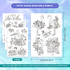 4 Sheets 11.6x8.2 Inch Stick and Stitch Embroidery Patterns DIY-WH0455-035-2