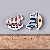 Printed Opaque Acrylic Beads OACR-Q198-02-4