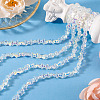 Electroplate Transparent Glass Beads Strands GLAA-TAC0028-009C-5
