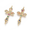 Brass Micro Pave Cubic Zirconia Links X-ZIRC-O034-16G-1