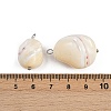 Natural Shell Nuggets Pendants STAS-D378-30P-3