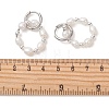 Natural Freshwater Pearl & Synthetic Hematite Bead & 202 Stainless Steel Hoop Earrings EJEW-JE07228-5