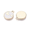 Rack Plating Alloy Enamel Pendants ENAM-N070-01C-01G-01-2