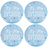 4Pcs It's My Birthday Tinplate Brooches JEWB-CN0001-12B-1