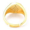 Adjustable Real 18K Gold Plated Brass Enamel Finger Ringss RJEW-L071-33G-4