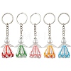 Glass Seed Bead with Acrylic Angel Keychain KEYC-MZ00026-1