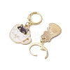 Alloy Enamel Hoop Earrings EJEW-JE05797-4