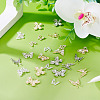 24Pcs 8 Styles Alloy Rhinestone Cabochons MRMJ-TA0001-49-5