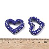 Heart Shape Polymer Clay Rhinestone Beads CLAY-NH0001-09B-07-4