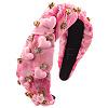 Valentine's Day Plastic Heart & Rhinestone Hair Bands PW-WG49844-02-1