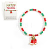 Christmas 304 Stainless Steel Enamel Charm Bracelets UB9806-9-1
