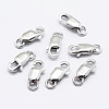 Rhodium Plated 925 Sterling Silver Lobster Claw Clasps STER-K167-075C-P-2