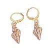Ocean Theme Alloy Enamel Conch Leverback Earrings FS-WG4EEAF-04-2