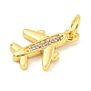 Rack Plating Brass Micro Pave Clear Cubic Zirconia Pendants LS-KK-B093-26G-2