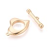 6Pcs Brass Toggle Clasps KK-T073-44G-4