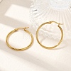 PVD Vacuum Plating 201 Stainless Steel Hoop Earrings for Women LS-EJEW-G260-02A-G-1