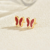 Butterfly 201 Stainless Steel Stud Earrings YM0413-4-1