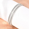 Hollow 304 Stainless Steel Open Cuff Bangles for Women BJEW-F547-02P-2