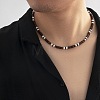 Adjustable Bohemian Polymer Clay and Wood Heishi Beaded Necklaces for Men TL5512-1