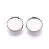 304 Stainless Steel Brooch Cabochon Settings STAS-E547-08B-P-2