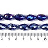 Transparent Electroplate Glass Beads Strands X-EGLA-N013-T10mm-B07-4