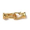 Brass Fold Over Clasps KK-Z121-25G-1