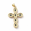 Rack Plating Brass Cubic Zirconia Pendants KK-G456-25G-05-2