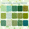   12000Pcs 15 Style 12/0 Opaque Glass Seed Beads SEED-PH0001-61-4