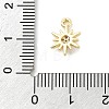 Brass Micro Pave Clear Cubic Zirconia Charms KK-B130-02G-03-3