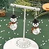 Christmas Handmade Lampwork Dangle Earrings EJEW-JE07516-01-1
