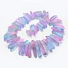 Electroplate Natural Quartz Crystal Beads Strands G-F462-01D-2