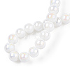 Electroplate Opaque Glass Beads Strands X-GLAA-T032-P8mm-AB02-5